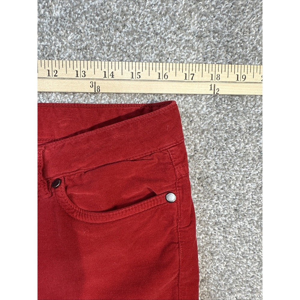 J.McLaughlin Pants Women's 10 Red Velvet Velour Straight Leg Stretch - Picture 3 of 12